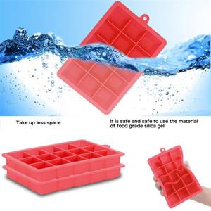 2x Eiswürfelformen Eiswürfelbehälter Rot - Kunststoff - 1 x 5 x 20 cm