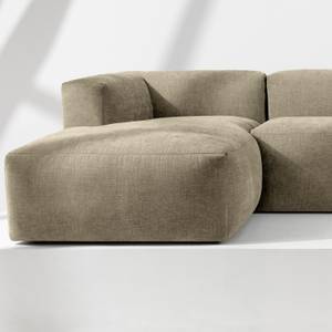 Ecksofa BUFFO 6-Sitzer Sandbraun - Breite: 377 cm - Armlehne beidseitig montierbar - Ecke davorstehend links - Ottomane davorstehend links