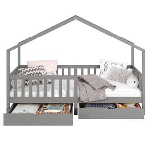 Lit cabane ELEA 90x200 cm Gris