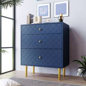 Sideboard Aphrodite Ⅸ Blau - Holzwerkstoff - Metall - 48 x 20 x 95 cm