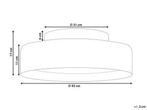 Deckenlampen MOEI Schwarz - Metall - 45 x 17 x 45 cm