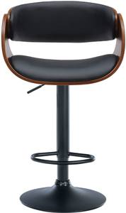 Tabouret de bar Portmore Lot de 2 Noir - Marron - Cuir synthétique - 52 x 87 x 52 cm