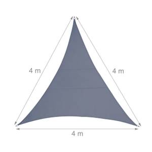 Dreieckiges PES Sonnensegel dunkelgrau 400 x 315 cm