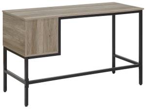 Ensemble pour bureau GRANT Noir - Marron - Bois manufacturé - 120 x 152 x 48 cm