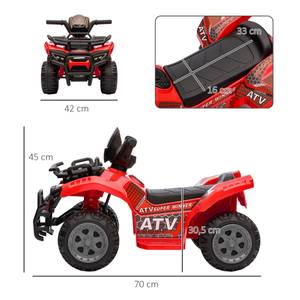 Elektrischer Kinderbuggy 370-189V90RD Hochglanz Rot