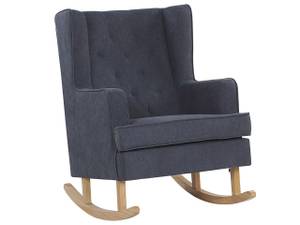 Fauteuil à bascule TRONDHEIM Gris foncé - Gris - Chêne clair