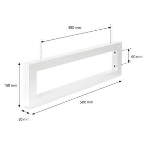 Console murale, jeu de 2 500x150mm blanc Blanc