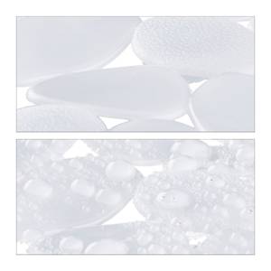 10 x Badewanneneinlage Steinoptik weiß Weiß - Kunststoff - 67 x 1 x 35 cm