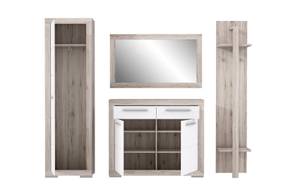 Garderobe Aubert 10 (4-teilig) Braun - Holzwerkstoff - 220 x 199 x 39 cm