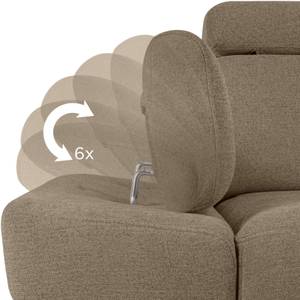 Ecksofa RATLO rechts Braun - Textil - Holz teilmassiv - 270 x 110 x 190 cm