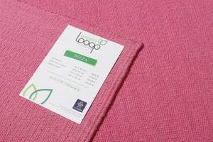 Handweb-Teppich Nizza Pink - Naturfaser - Textil - 200 x 1 x 290 cm