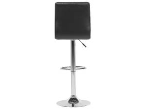 Tabouret de bar LUCERNE Noir - Argenté - Brillant - Non revêtu