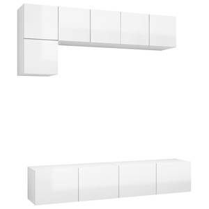 TV-Schrank 5er Set D103 Weiß - Holzwerkstoff - 30 x 30 x 60 cm