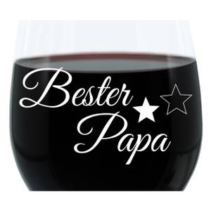 Gravur-Weinglas Bester Papa Glas - 9 x 23 x 9 cm