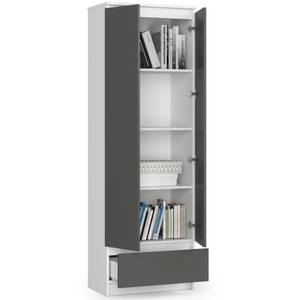 Mehrzweckschrank  R60 2T 1S CLP Graphit - Grau - Weiß