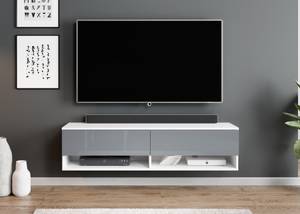 FURNIX meuble tv ALYX avec LED Gris - Blanc