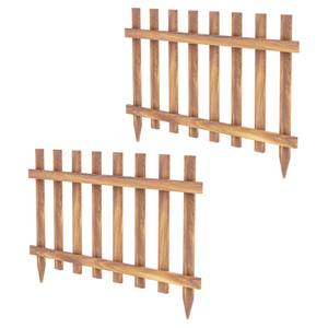 Set de 2 bordures de jardin Bindow Bois massif - 100 x 75 x 4 cm