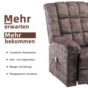 Massagesessel FABRC Braun - Metall - Textil - 91 x 110 x 96 cm