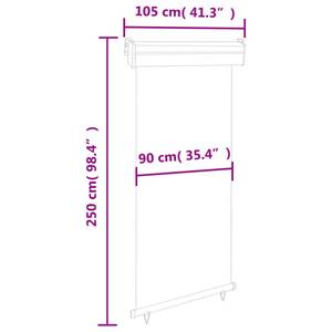 Balkon-Seitenmarkise 3012299-1 Grau - 105 x 90 cm