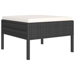 Garten-Sofagarnitur (13-teilig) 3094528 Schwarz - Metall - Polyrattan - 60 x 35 x 60 cm