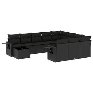 Gartensitzgruppe K3548(11-tlg) Schwarz - Massivholz - 69 x 62 x 55 cm