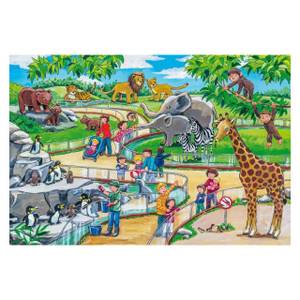 Puzzle Ein Tag im Zoo 3x24 mit Poster Papier - 20 x 4 x 28 cm