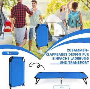 Feldbett Campingbett Blau