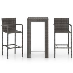 Bar-Set (3-teilig) 3064806 Grau - Metall - 61 x 111 x 61 cm