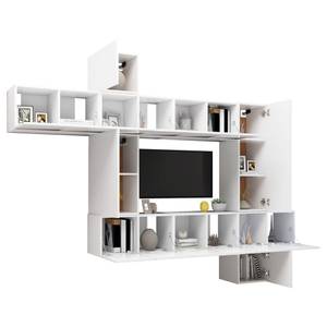 TV-Schrank 10er Set D631 Weiß - Holzwerkstoff - 30 x 30 x 31 cm