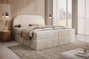 Boxspringbett ZEN mit Bettkasten Beige - Creme - Breite: 180 cm - H4