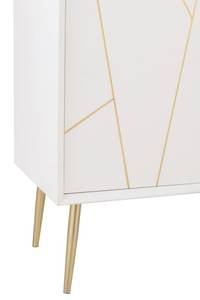 Commode design PIKA couleur blanc Blanc - Bois massif - 80 x 84 x 40 cm