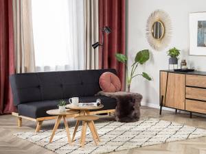 3-Sitzer Sofa FROYA Schwarz - Eiche Hell