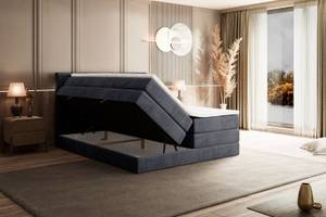 Boxspringbett BERO KING Steingrau - Breite: 140 cm