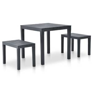 Bistro Set K32 Grau - Massivholz