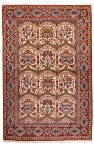 Ghom - 215x141cm Rot - Naturfaser - 141 x 1 x 215 cm