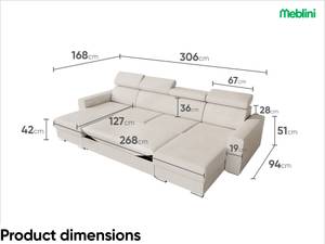 Ecksofa Voss U-Form Beige