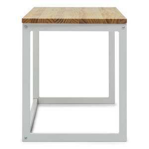 Banc Banquette Icub3 40x80x45 cm BL-NA Blanc - Bois massif - Bois/Imitation - 80 x 45 x 40 cm