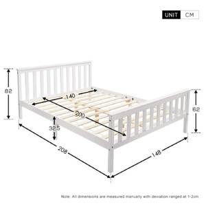 Massivholzbett Woody Ⅱ Breite: 148 cm