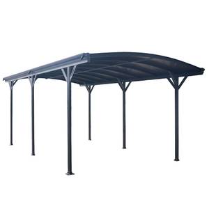 Design Carport FALO - Anthrazit Grau - Metall - 300 x 240 x 505 cm