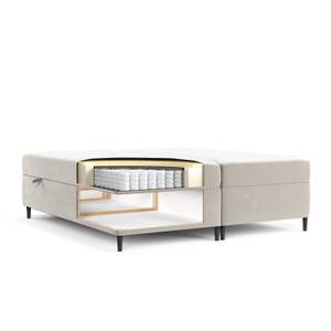 Boxspringbett  Araya II Taschenfederkern Beige - Breite: 140 cm