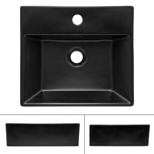 Lavabo céramique noir 415x360x30mm Noir - Céramique - 37 x 13 x 42 cm