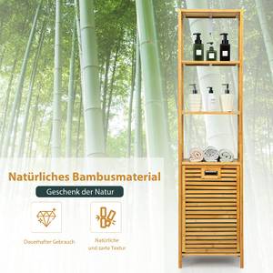 2 in 1 Badezimmerregal Braun - Bambus - 33 x 160 x 40 cm