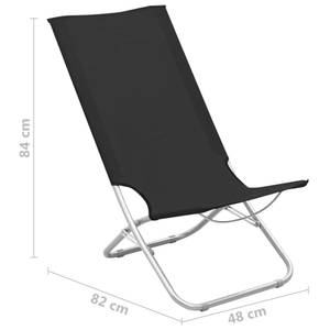 Chaise de plage (lot de 2) 3005001 Noir