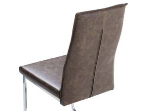 Chaise de salle à manger ROCKFORD Marron - Argenté