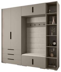 Garderobe Inova 1 Z10 Schwarz - Grau - Weiß - Schwarz