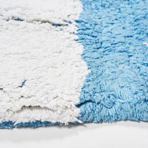 Tapis enfant DRAPA Bleu - Fibres naturelles - 124 x 20 x 167 cm