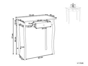 Konsolentisch ALBIA Weiß - Holzwerkstoff - 75 x 76 x 40 cm