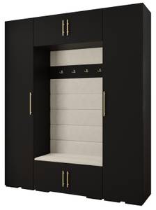 Garderobe Inova 3 Z13 Schwarz - Gold - Weiß - Gold