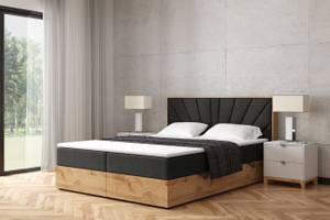 Boxspringbett LOLLY6 Schwarz - Breite: 149 cm - H4