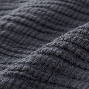 Musselin-Tagesdecke Sierra Grau - Textil - 200 x 1 x 220 cm